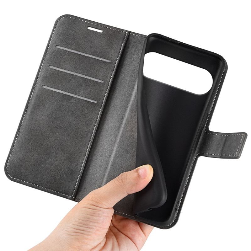 Kinyitható Bőrtok Google Pixel 10 / 10 Pro Bőr Stílusú