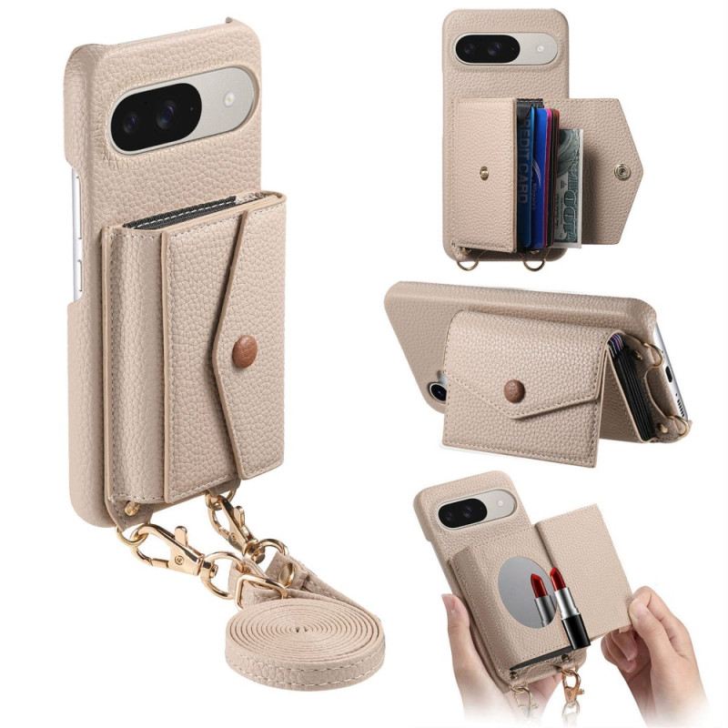 Mobiltelefon Tokok Google Pixel 10 / 10 Pro 9 Tükrös Kártyatartó És Vállpánt