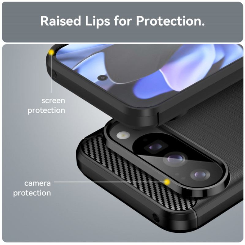 Mobiltelefon Tokok Google Pixel 10 / 10 Pro Szálcsiszolt Karbon