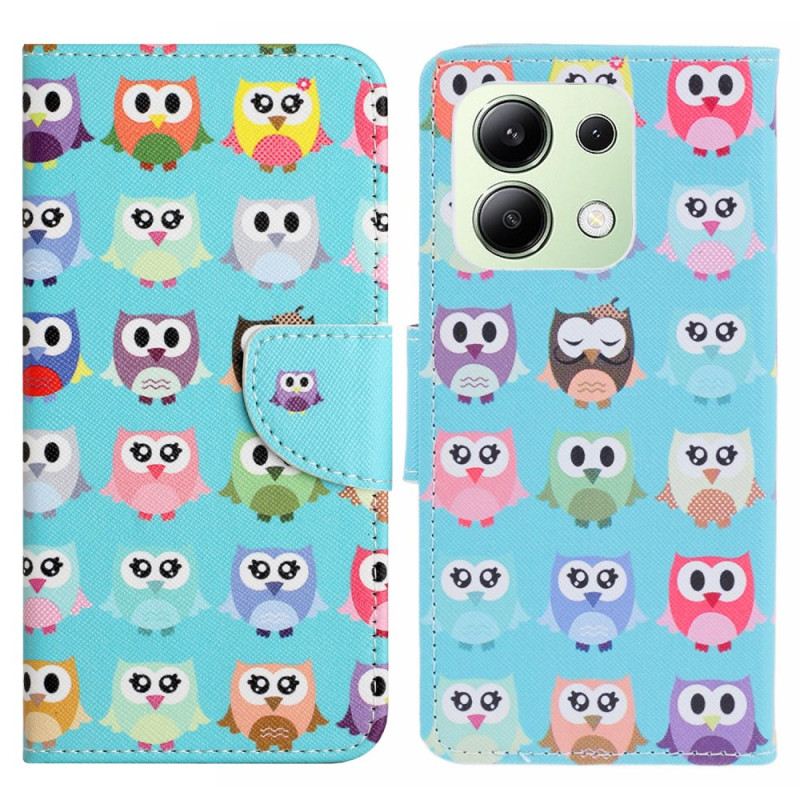 Bőrtok Xiaomi Redmi Note 13 4g Baglyok Bandája