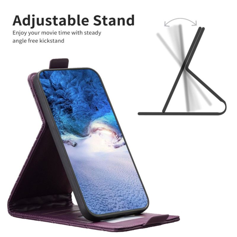 Bőrtok Xiaomi Redmi Note 13 4g Steppelt Függőleges Szárny
