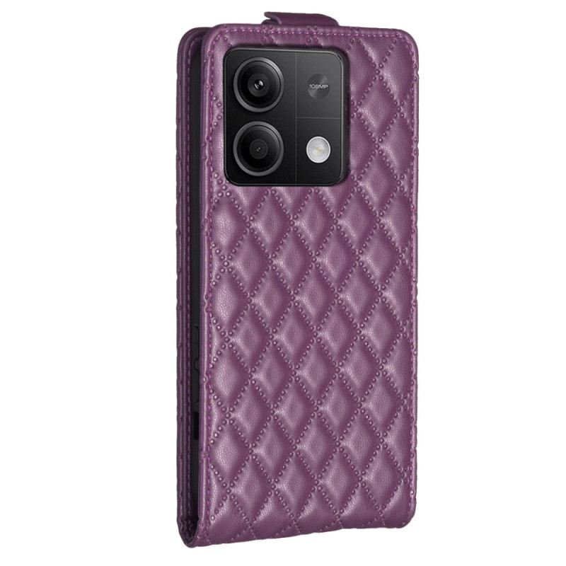 Bőrtok Xiaomi Redmi Note 13 4g Steppelt Függőleges Szárny
