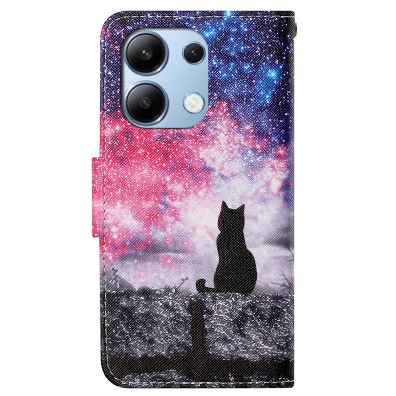 Fliptok Xiaomi Redmi Note 13 4g Csillagmacska Szíjjal