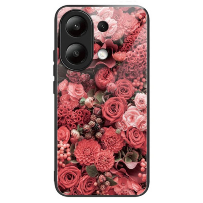 Tok Xiaomi Redmi Note 13 4g Edzett Üveg Vörös Virágok