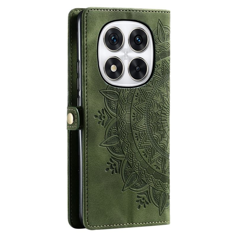 Bőrtok Xiaomi Redmi Note 14 Pro 5g Mandala Velúr Hatású