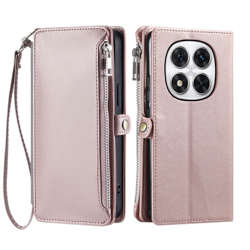 Bőrtok Xiaomi Redmi Note 14 Pro 5g Pénztárca Pánttal