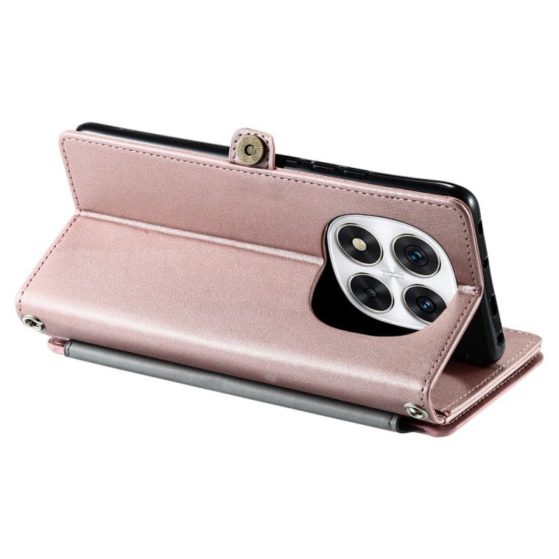 Bőrtok Xiaomi Redmi Note 14 Pro 5g Pénztárca Pánttal