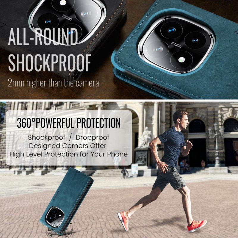 Fliptok Xiaomi Redmi Note 14 Pro 5g Caseme Velúr Hatású