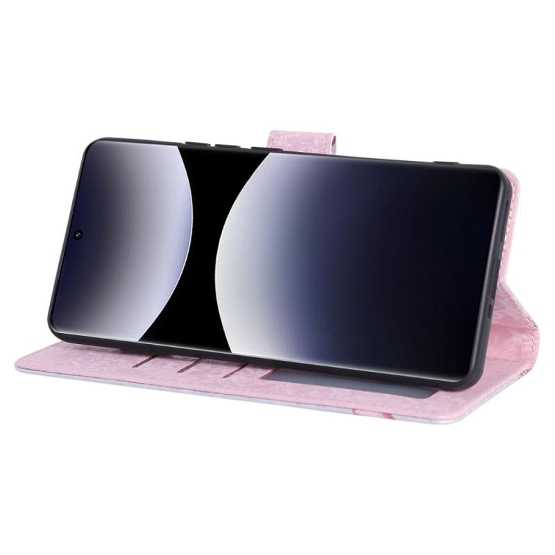 Fliptok Xiaomi Redmi Note 14 Pro 5g Rfid-blokkoló Virágmintás