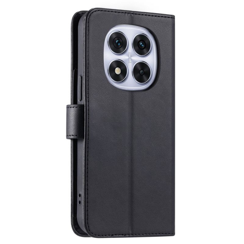 Kinyitható Bőrtok Xiaomi Redmi Note 14 Pro 5g Steppelt Pánttal És Vállpánttal