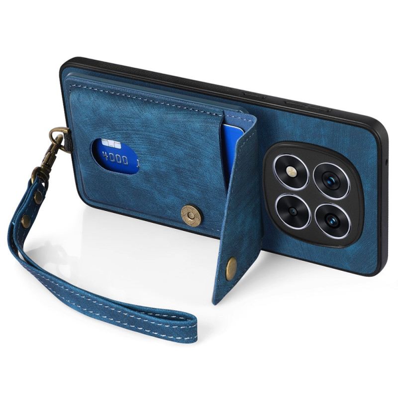 Tok Xiaomi Redmi Note 14 Pro 5g Bőrhatású Kártyatartó És Nyakpánt