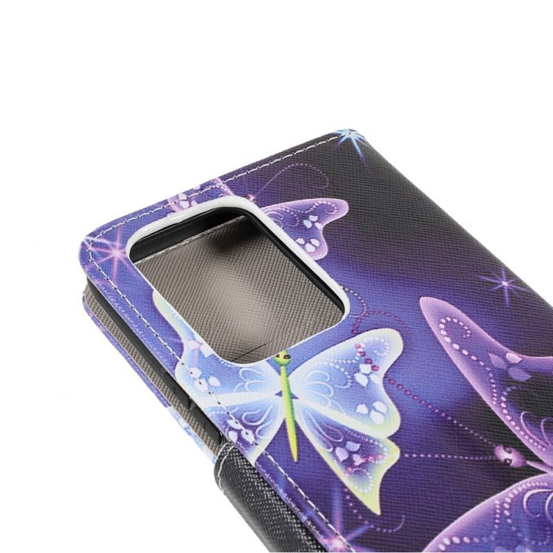 Fliptok / Bőrtok Xiaomi 11T / 11T Pro Modern Pillangók