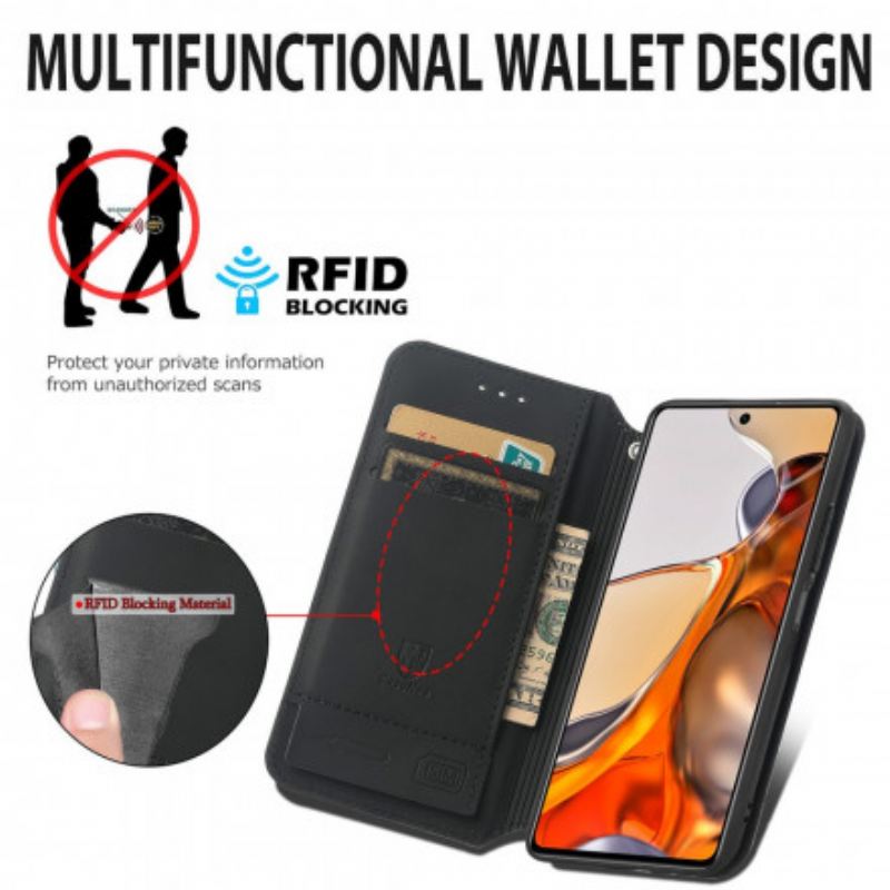 Fliptok Xiaomi 11T / 11T Pro Bőrtok Művészi Rfid
