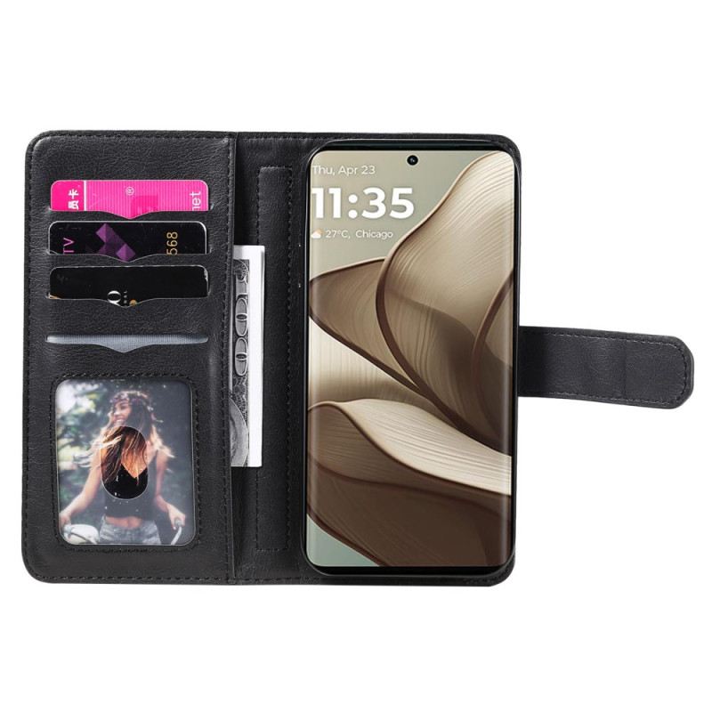 Bőrtok Motorola Edge 50 Bőr Stílus