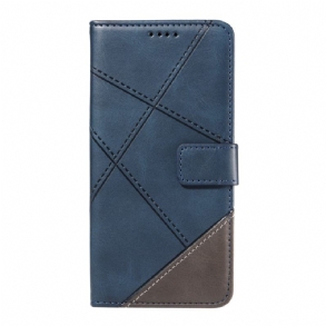 Bőrtok Motorola Edge 50 Kéttónusú Vonalak