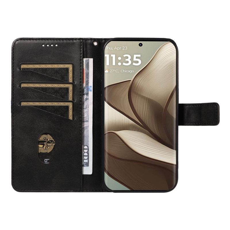 Bőrtok Motorola Edge 50 Kéttónusú Vonalak