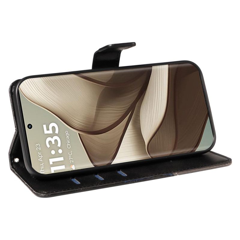 Bőrtok Motorola Edge 50 Kéttónusú Vonalak