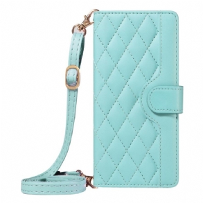 Bőrtok Motorola Edge 50 Párnázott Vállpánt És Szíj