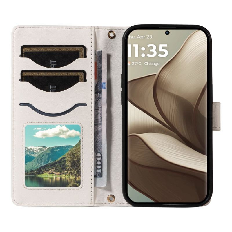 Bőrtok Motorola Edge 50 Párnázott Vállpánt És Szíj