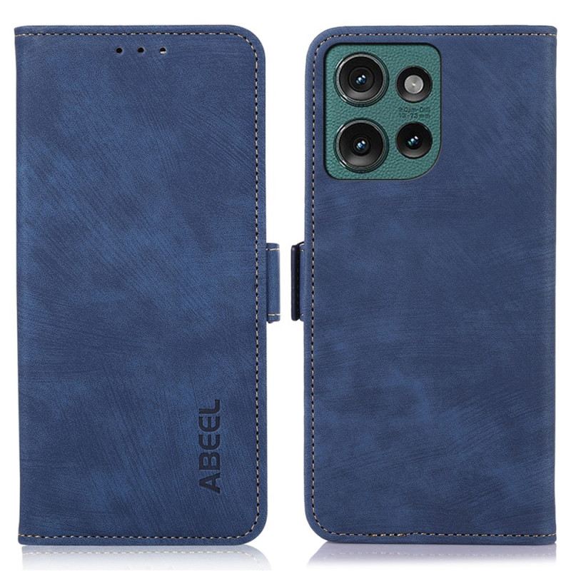 Bőrtok Motorola Edge 50 Retro Stílusú Abeel