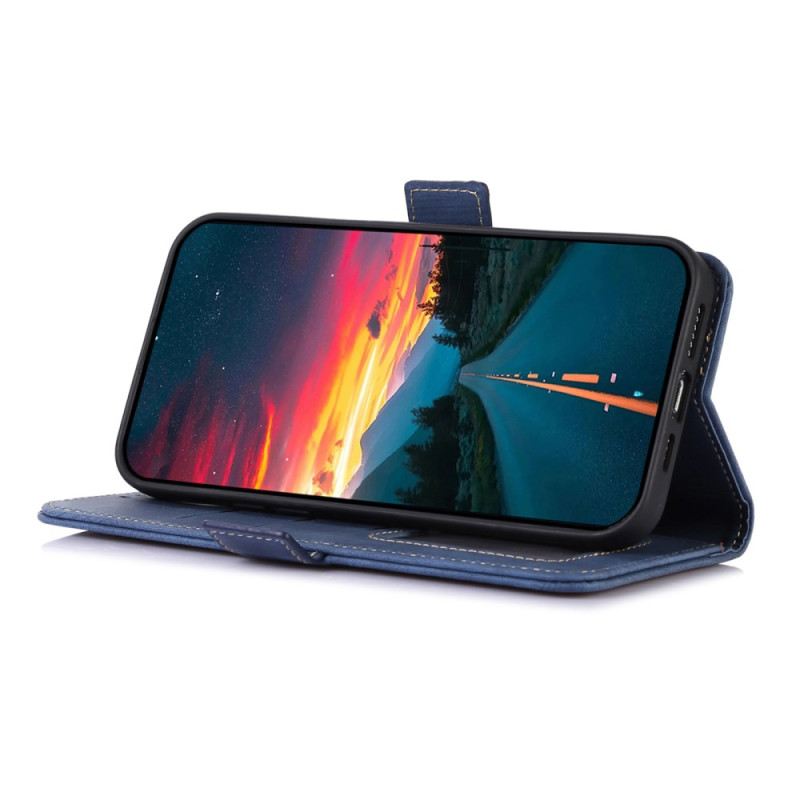 Bőrtok Motorola Edge 50 Retro Stílusú Abeel