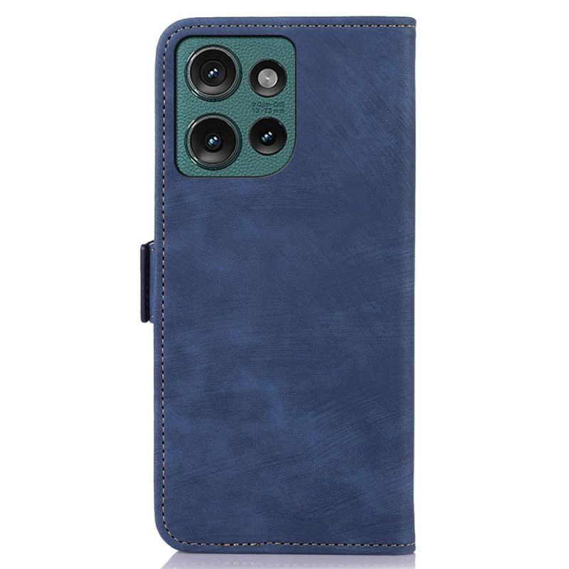 Bőrtok Motorola Edge 50 Retro Stílusú Abeel