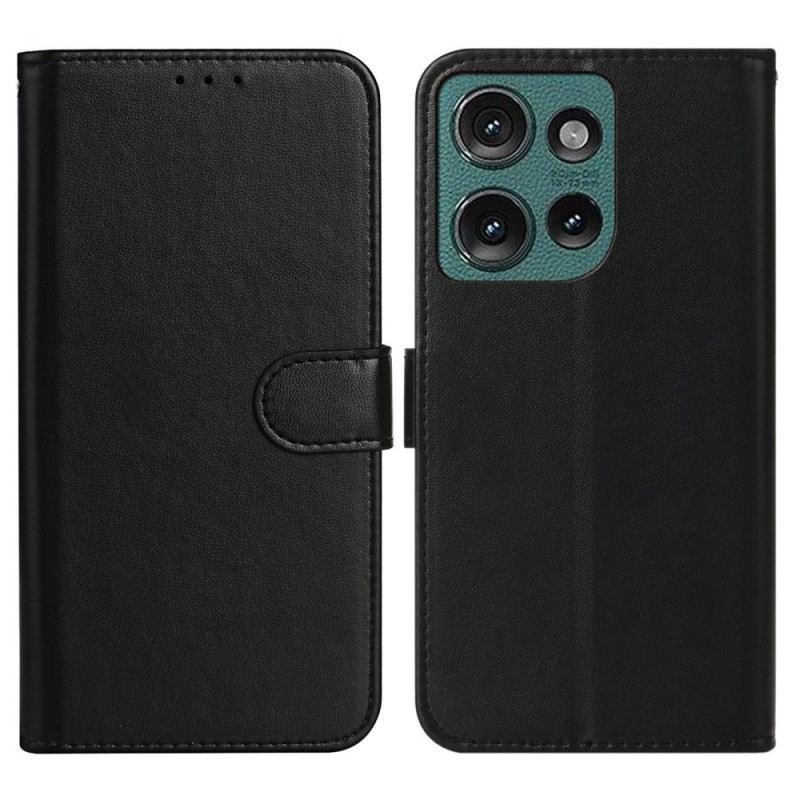 Bőrtok Motorola Edge 50 Sima Műbőr