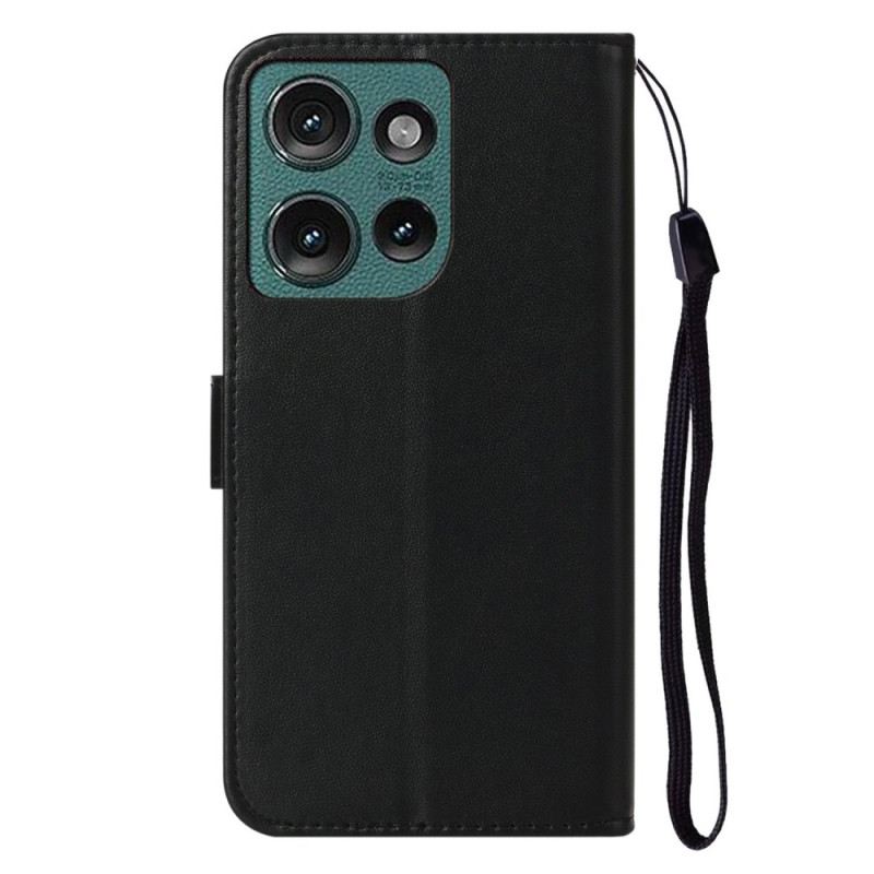 Bőrtok Motorola Edge 50 Sima Műbőr