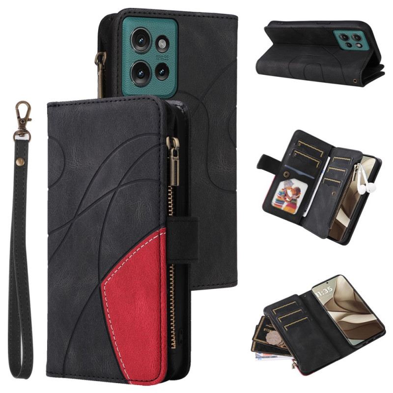 Fliptok Motorola Edge 50 Cipzáras Pénztárca