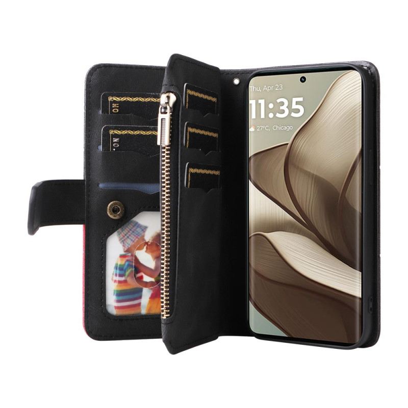 Fliptok Motorola Edge 50 Cipzáras Pénztárca