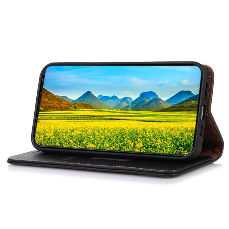 Fliptok Motorola Edge 50 Khazneh Valódi Bőr