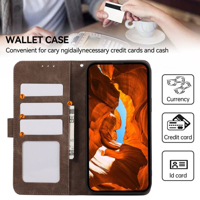 Kinyitható Bőrtok Motorola Edge 50 Kéttónusú Abeel