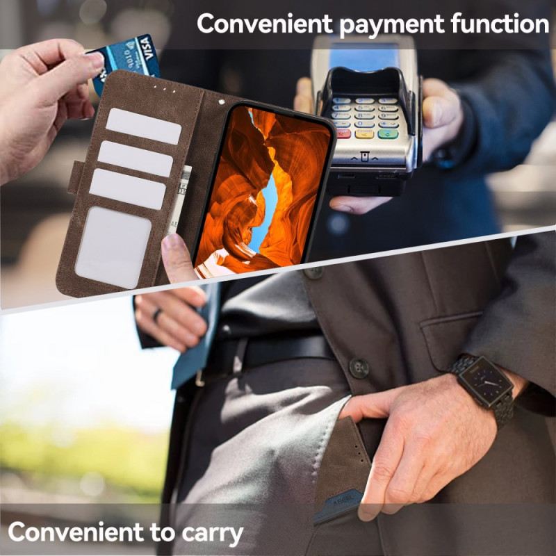 Kinyitható Bőrtok Motorola Edge 50 Kéttónusú Abeel