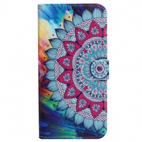 Kinyitható Bőrtok Motorola Edge 50 Prémium Mandala