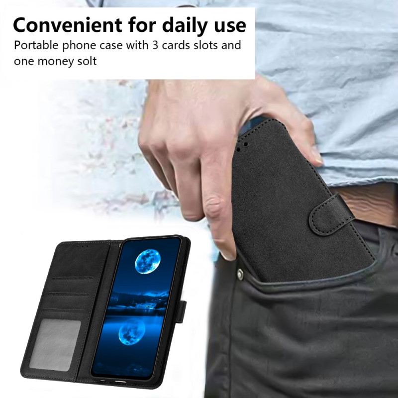 Fliptok Vivo V30 5g Bőrhatású Szíjjal