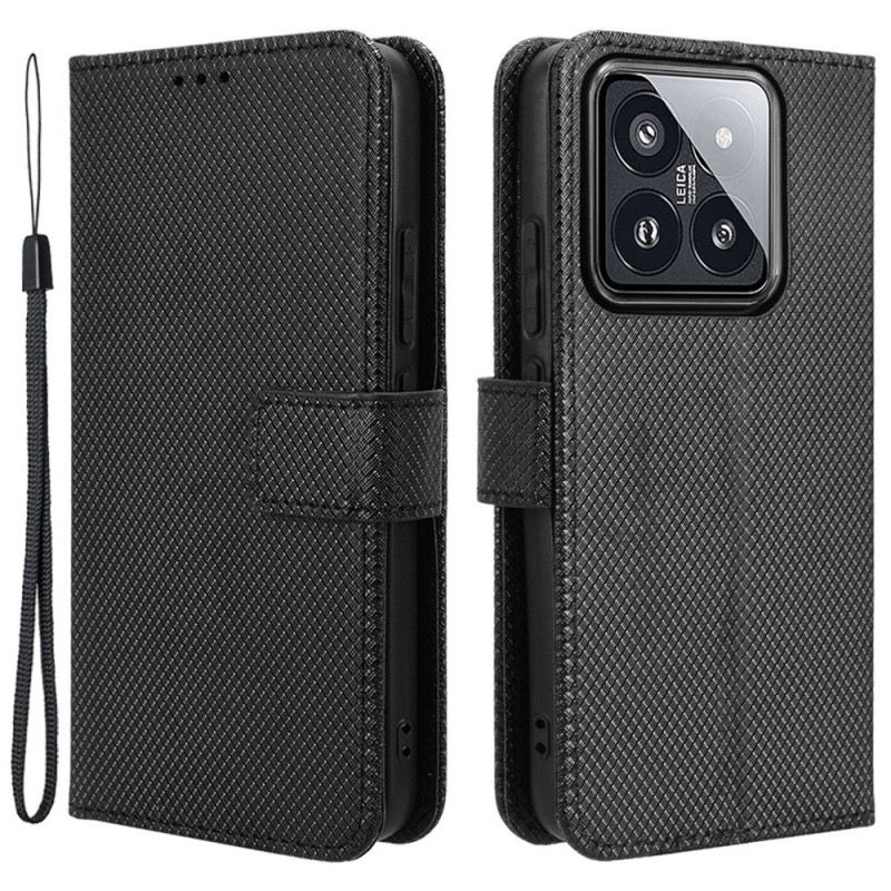 Bőrtok Xiaomi 14 Pontozott Textúra