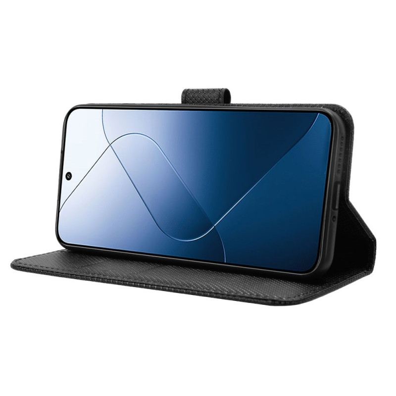 Bőrtok Xiaomi 14 Pontozott Textúra