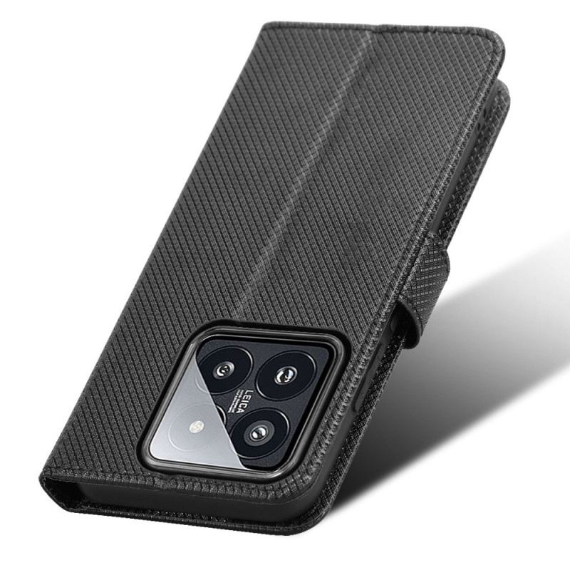 Bőrtok Xiaomi 14 Pontozott Textúra