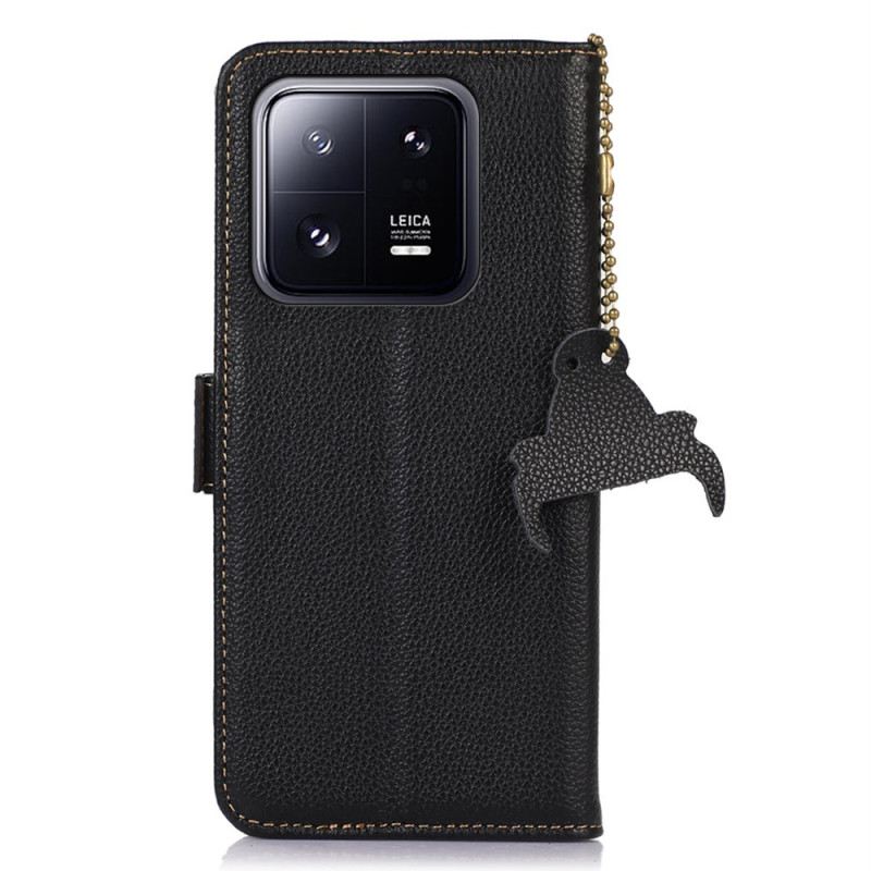 Fliptok Xiaomi 14 Valódi Bőr Rfid Blokkoló Pénztárca