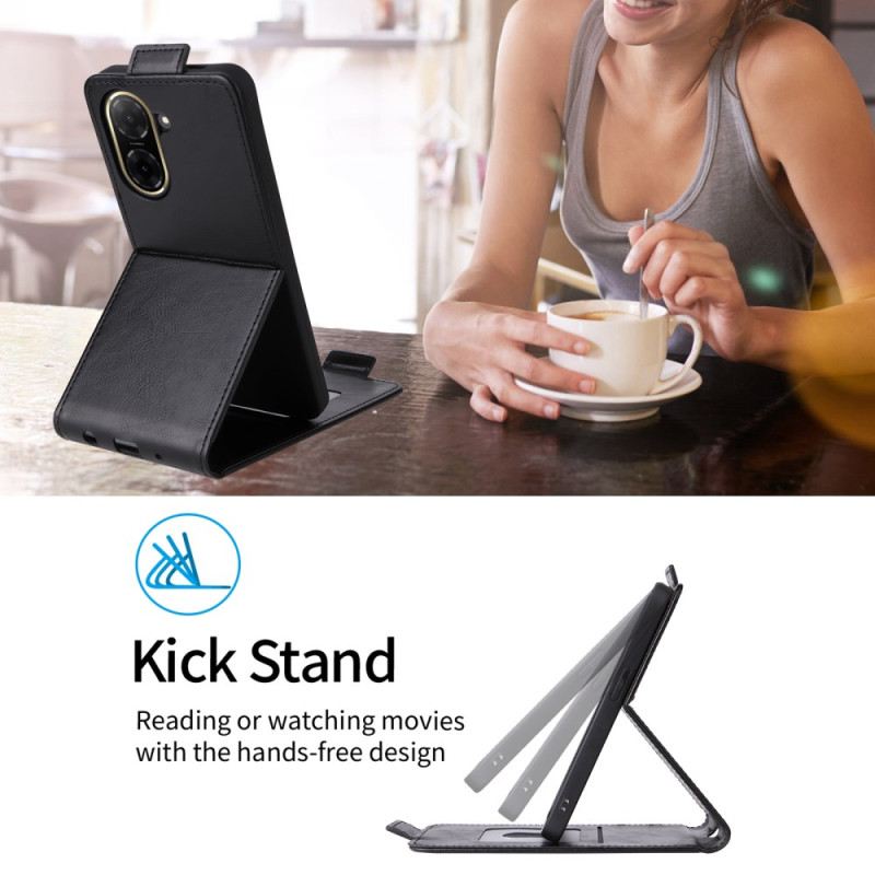 Bőrtok Poco C71 Függőleges Fedél Kialakítás