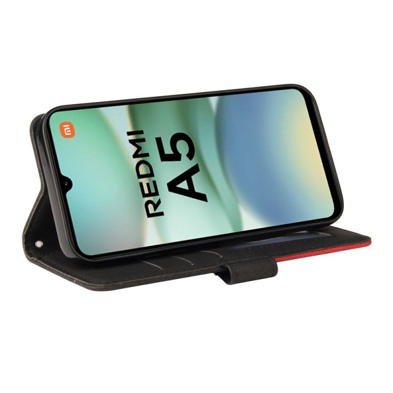 Bőrtok Poco C71 Kétszínű Hullámminta