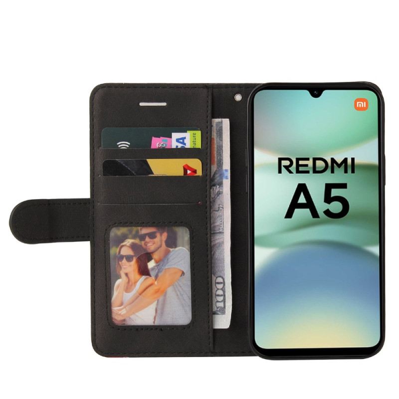 Bőrtok Poco C71 Kétszínű Hullámminta