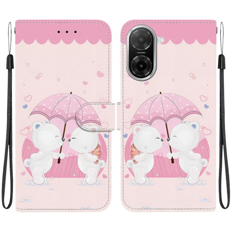 Bőrtok Poco C71 Medve Minta