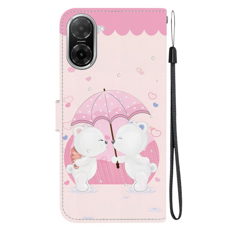 Bőrtok Poco C71 Medve Minta