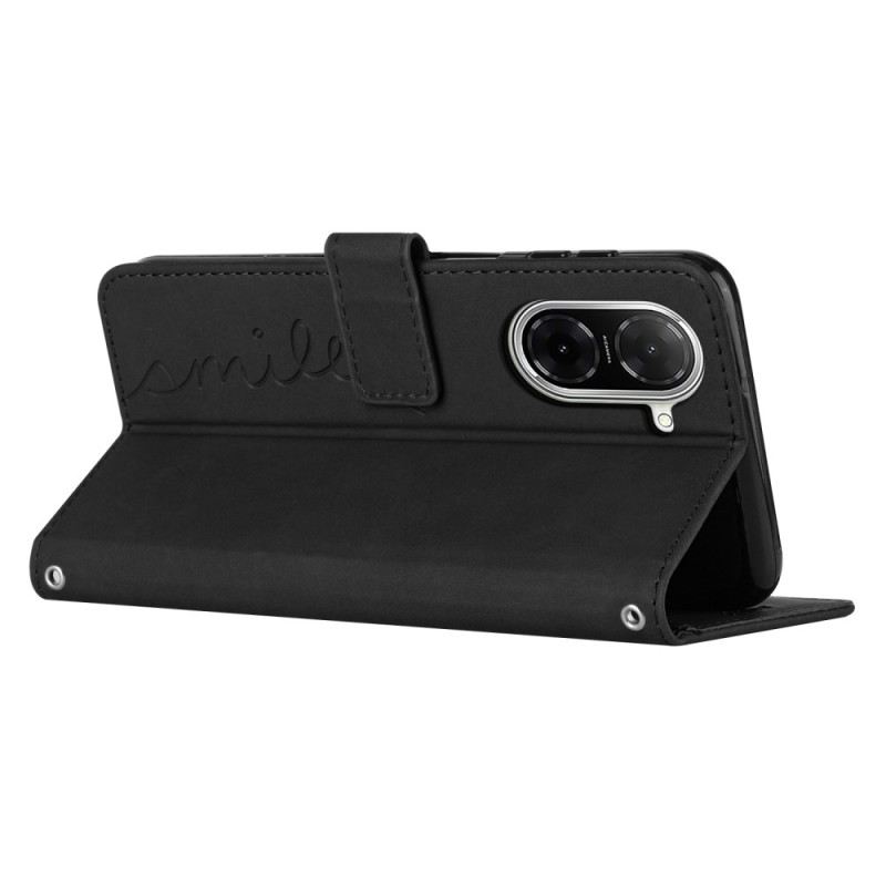 Bőrtok Poco C71 Mosoly