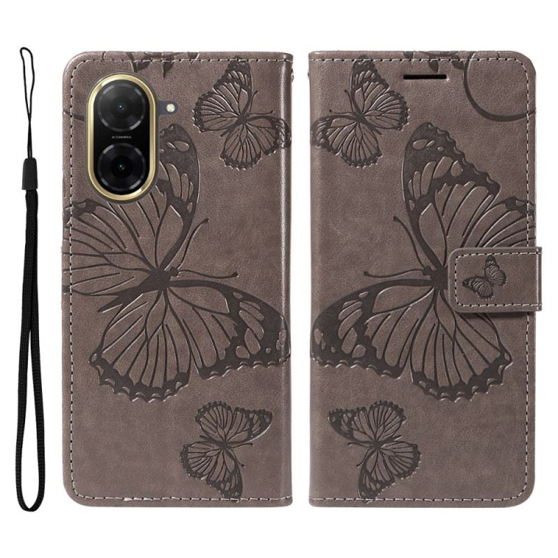 Bőrtok Poco C71 Óriás Pillangók