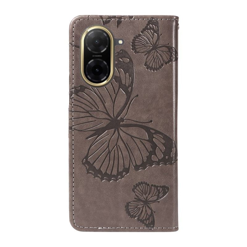 Bőrtok Poco C71 Óriás Pillangók