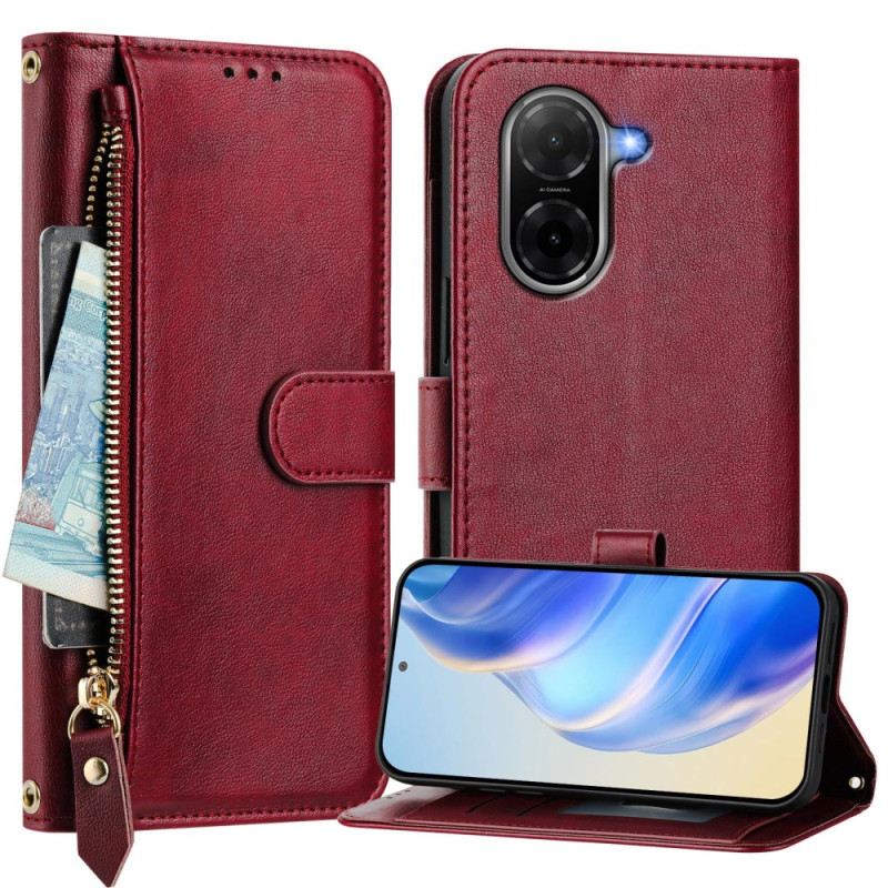 Bőrtok Poco C71 Pénztárca Pánttal