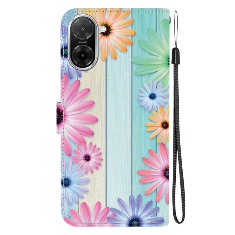 Bőrtok Poco C71 Színes Napraforgók