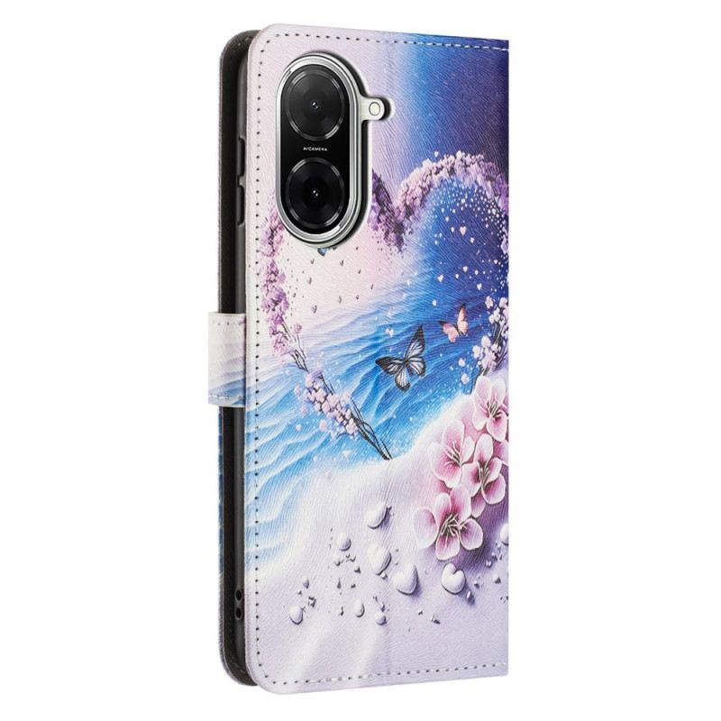 Bőrtok Poco C71 Szív